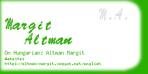 margit altman business card